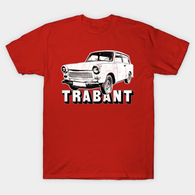 Vintage Style Trabant Design T-Shirt by DankFutura